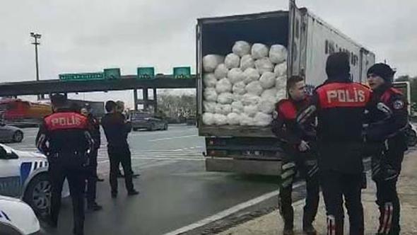 TEM'de kamyon operasyonu