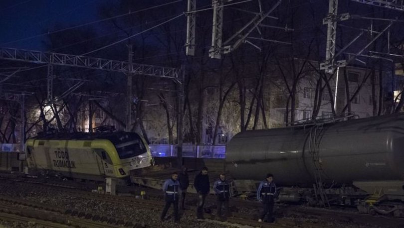 Akaryakıt taşıyan yük treni, Ankara'da raydan çıktı