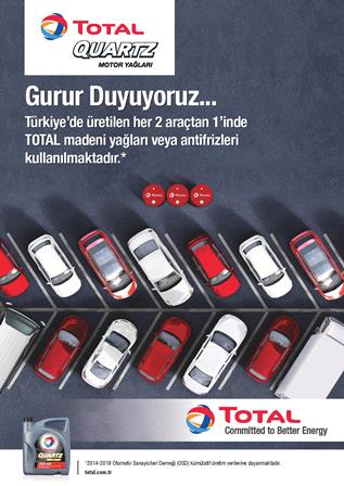 Madeni yağ ve antifrizde her iki araçtan birinin tercihi Total