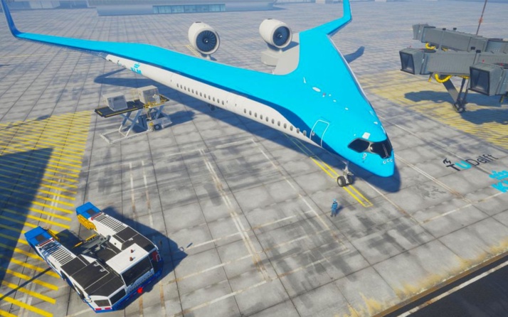 Flying-V yolcularını kanatta taşıyacak