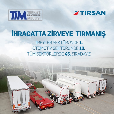 TIRSAN, 45 basamak sıçrayarak, 45. sıraya yükseldi