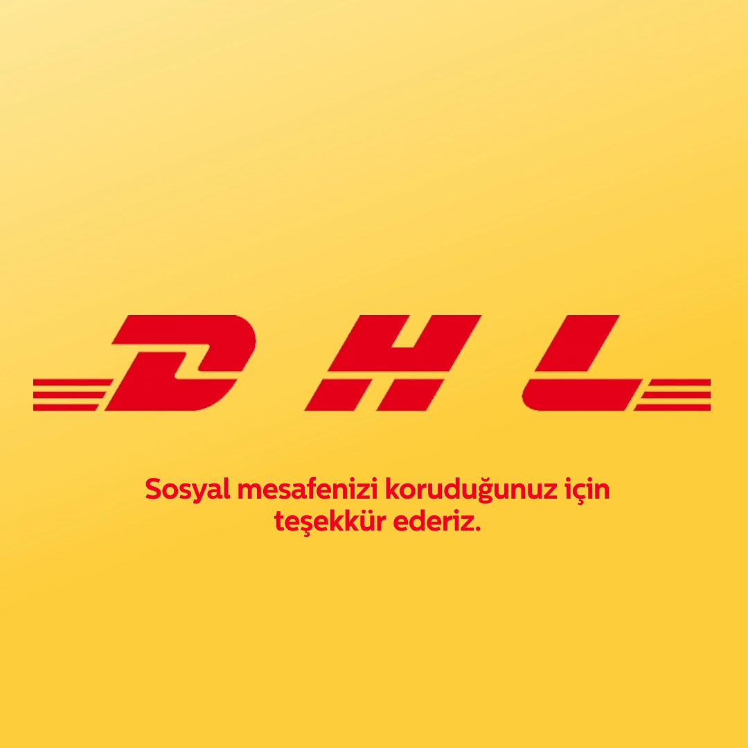 DHL logosunda sosyal mesafe değişikliği
