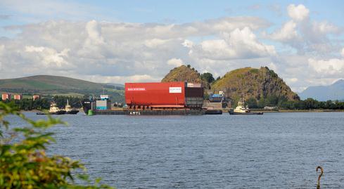 Huge Section of HMS Prince of Wales Arrives in Rosyth