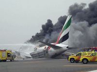 Emirates uçağı alev alev yandı. İşte o anlar!