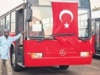 Gine'ye hediye edilen 50 otobüs seferlere başladı