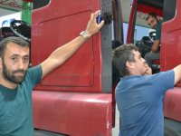 Bu TIR şoförü aracını parfümle çalıştırıyor
