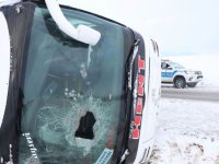 Kayseri'de yolcu otobüsü devrildi: Ambulanslar olay yerinde