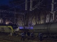 Akaryakıt taşıyan yük treni, Ankara'da raydan çıktı