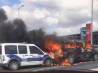 İstanbul Havalimanı giden yolcu kısmında yangın
