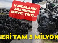 Hurda yüklü konteynerden 5 milyon TL çıktı